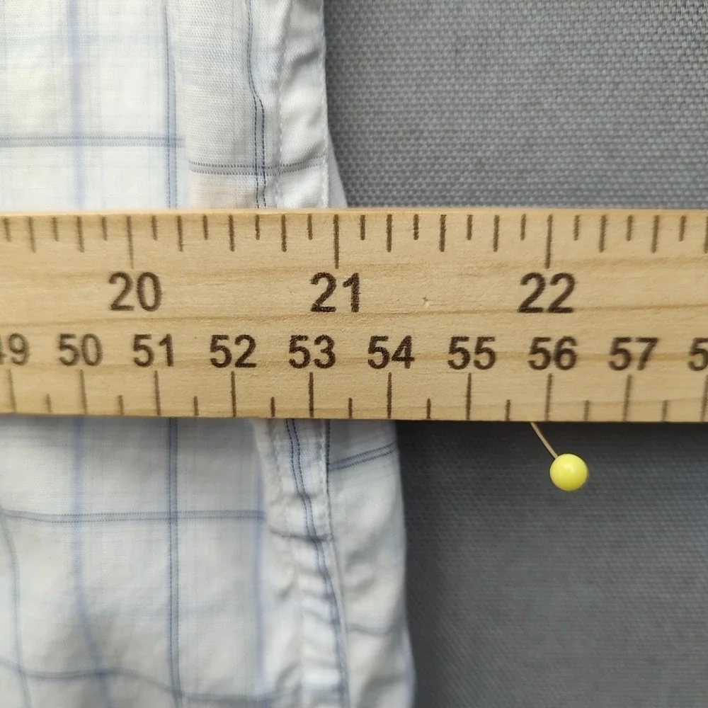 Banana Republic Shirt Mens Large Blue Striped Slim Fit Collared Button Down‎